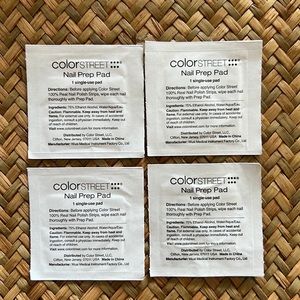 100 Brand New Color Street Prep Pads